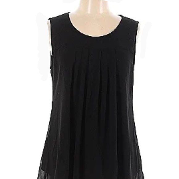 Women's Medium Double Layer Tunic Chiffon Tank Top - Timeson - Picture 2 of 9